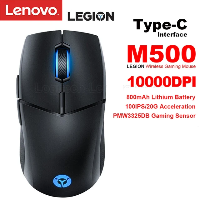 Lenovo 聯想 - LEGION M500 電競滑鼠 10000DPI 雙模 - 黑色無線版