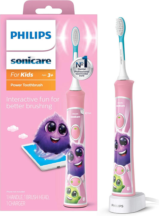 Philips 飛利浦 - Sonicare For Kids 兒童聲波震動牙刷 粉紅色 APP支持 HX6351/41