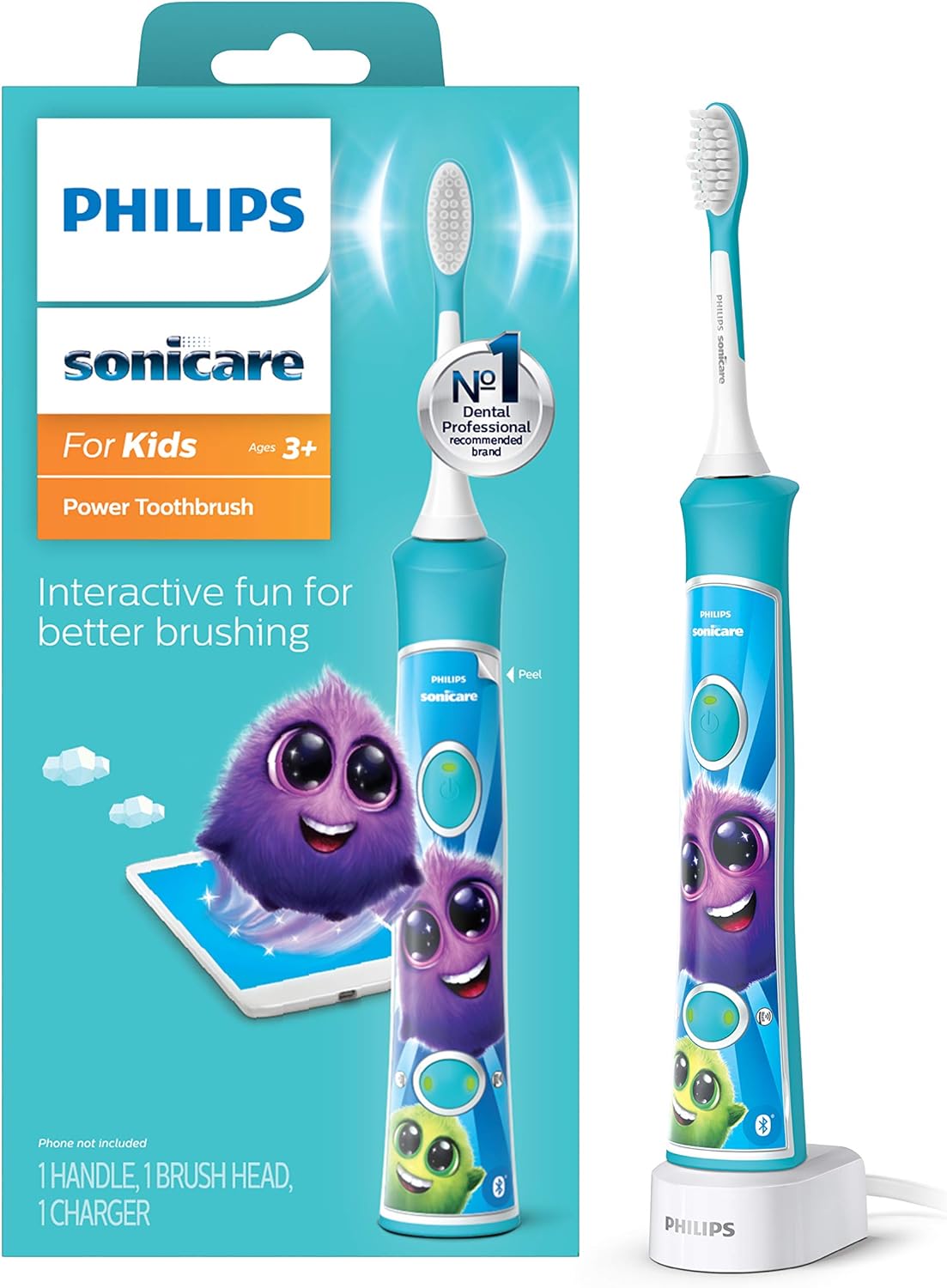 Philips 飛利浦 - Sonicare For Kids 兒童聲波震動牙刷 藍色 APP支持 HX6321/02