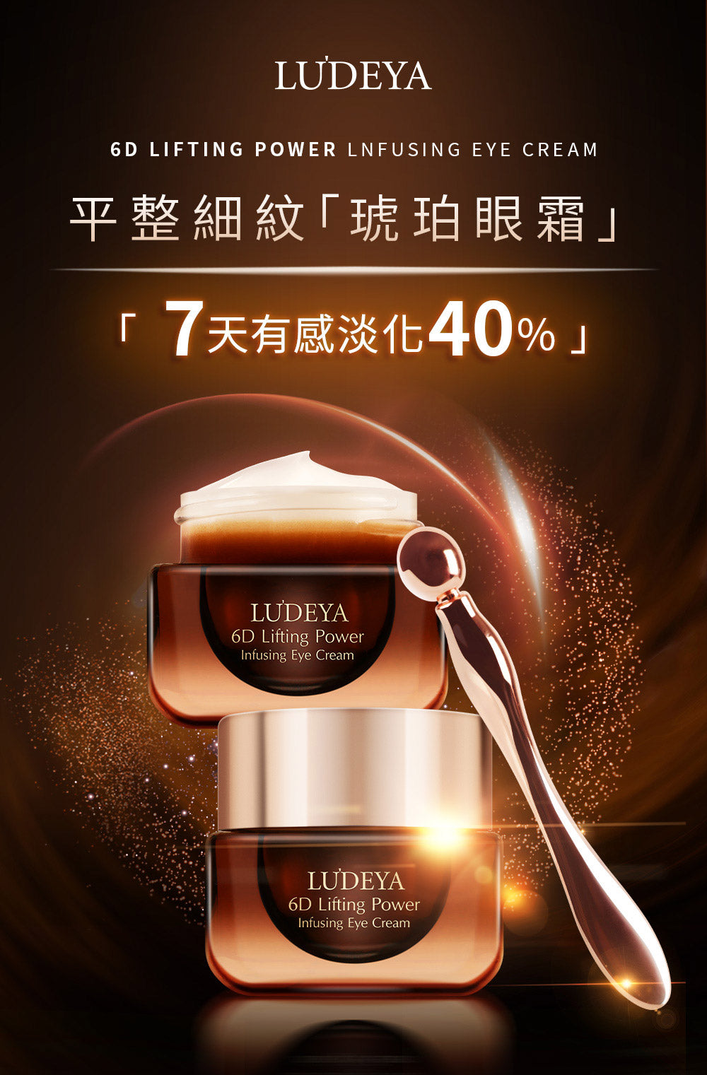 LUDEYA - 超緊緻微臻琥珀眼霜 15ml (附導入棒)