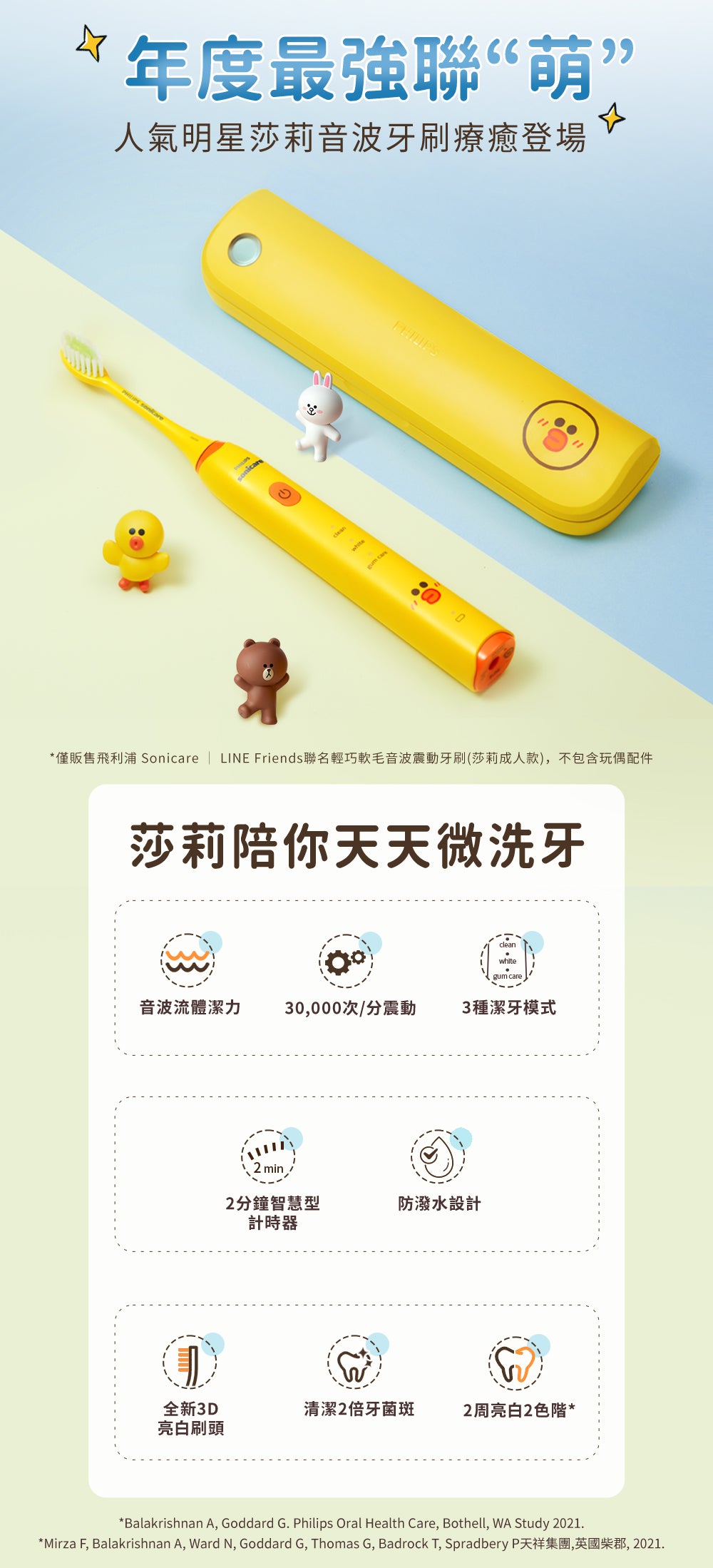 Philips Philips - SONICARE x LINE FRIENDS 成人款 (HX2482)音波電動內衣限定套組 - SALLY 莎莉