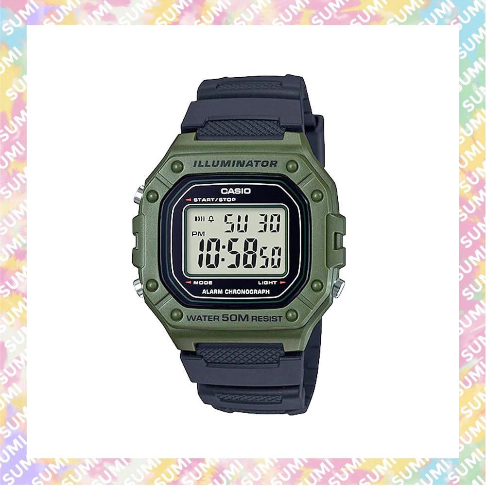 Casio - W-218H-3A Youth 數位款電子手錶