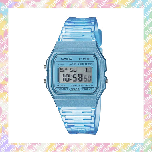 Casio - Youth 卡西歐 F-91WS-2 數位顯示電子錶 (藍色)