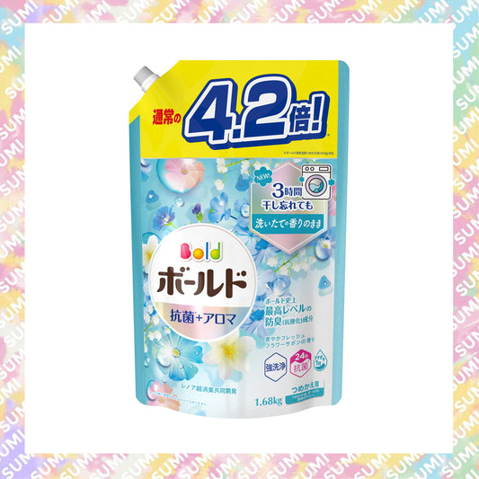 P&G 寶潔 - Bold 消臭抗菌柔順洗衣液(清新花香) 補充裝 1680g