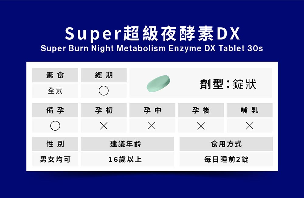 Simply - 新普利 Super超級夜酵素DX 30錠/盒